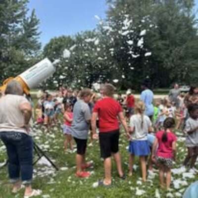 Fun at the Back to school foam Party!